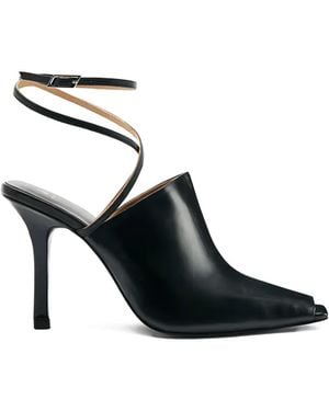 Patrizia Pepe Sabot レザーサンダル - ブラック