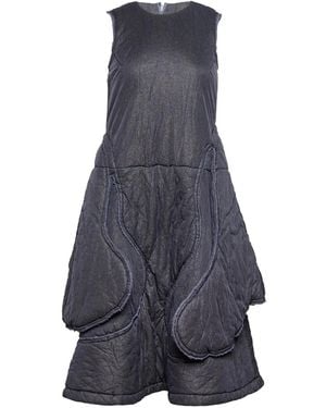 Comme des Garçons Midikleid mit rundem Ausschnitt - Blau