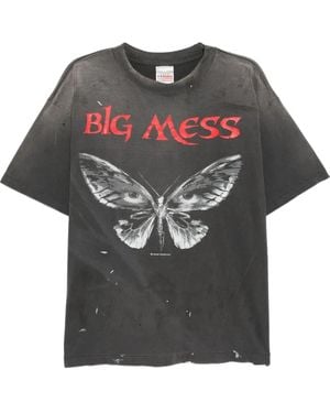 SAINT Mxxxxxx T-Shirt Met Grafische Print - Grijs