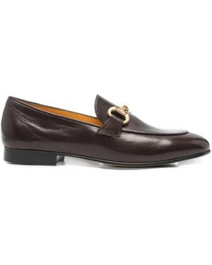 Mara Bini Horsebit Leather Loafers - White