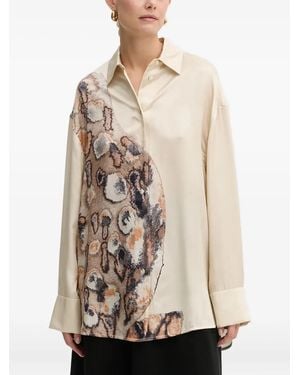 Aeron Abstract-Print Shirt - Natural