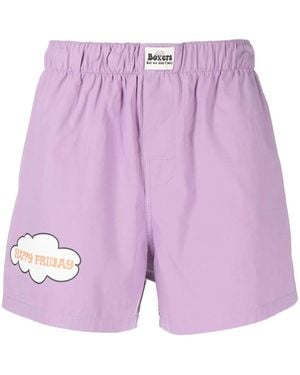 Natasha Zinko Happy Friday Boxer Shorts - Purple
