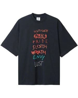 Vetements Camiseta Con Estampado Gráfico - Azul