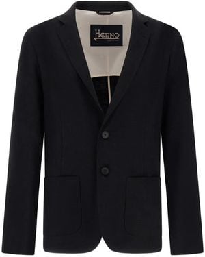 Herno Single-Breasted Blazer - Black