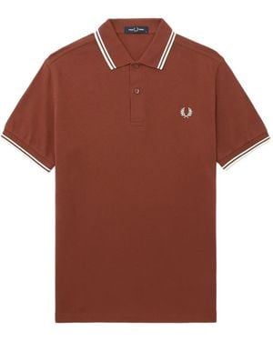 Fred Perry Tipped-Collar Polo Shirt - Red