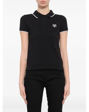 KENZO Tiger Patch Polo Shirt - Black