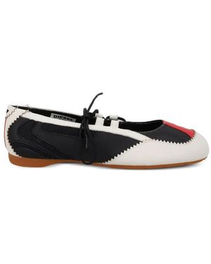 DIESEL Lace-Up Ballet Flats in Black | Lyst display picture 3