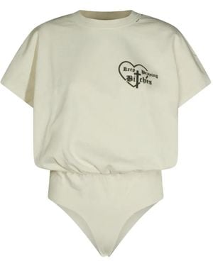 Willy Chavarria Graphic-Print Bodysuit - White