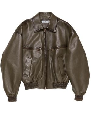 Acne Studios Bomberjacke Aus Leder - Braun