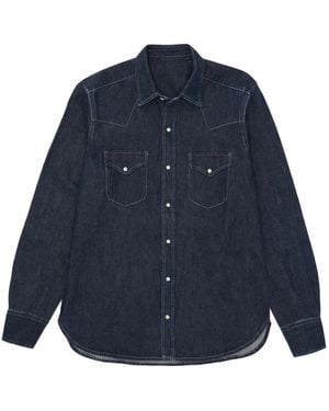 Fortela Texj Western Denim Shirt - Blue