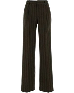 PT Torino Striped Straight-Leg Pants - Black