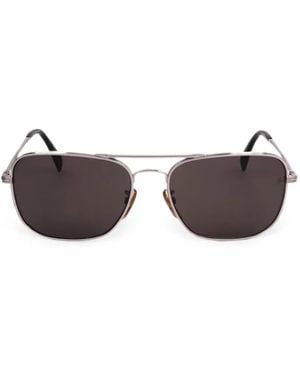 David Beckham Square-Frame Double-Bridge Sunglasses - Metallic