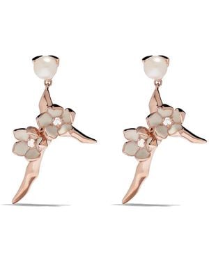 Shaun Leane Pendientes Con Colgante Cherry Blossom - Neutro