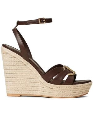 Twinset 130Mm Logo-Buckle Espadrilles - Natural