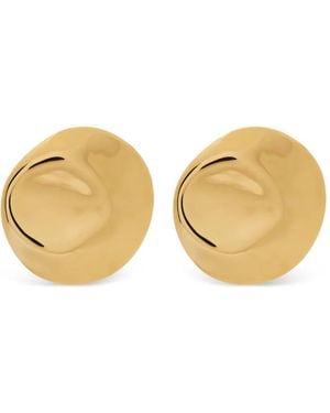 Nina Ricci Pendientes Dented Medallion - Neutro