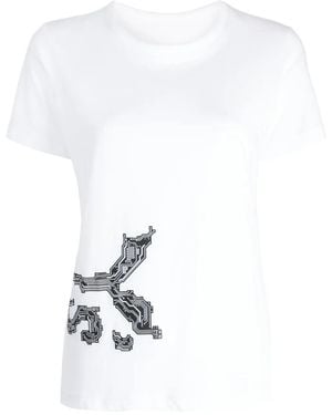 Y's Yohji Yamamoto Graphic-Print Cotton T-Shirt - White