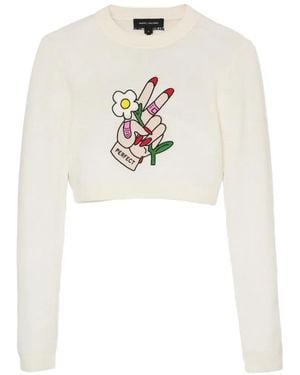 Marc Jacobs Trui Met Geborduurde Tatoeage - Wit