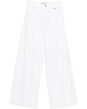 ERMANNO FIRENZE Floral-Embroidered Jeans - White