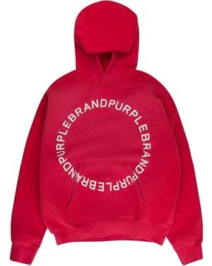 Purple Brand Hwt Fleece "red" パーカー - レッド