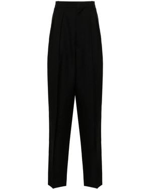 Random Identities Pantaloni Sartoriali Con Pieghe - Nero