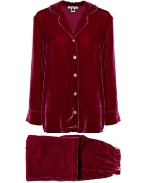 Gilda & Pearl Frankly My Dear Pyjama Aus Samt - Rot