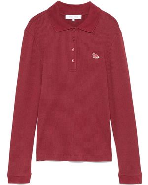 Maison Kitsuné ロングスリーブ ポロトップ - レッド