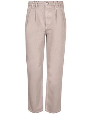 Brunello Cucinelli Pleated Straight-Leg Jeans - Natural