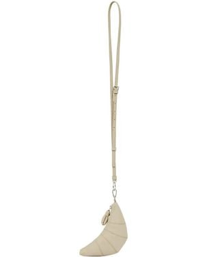 Lemaire Croissant Leather Coin Purse - White