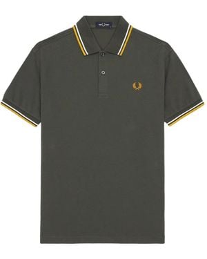 Fred Perry Poloshirt Met Dubbele Kraag - Grijs