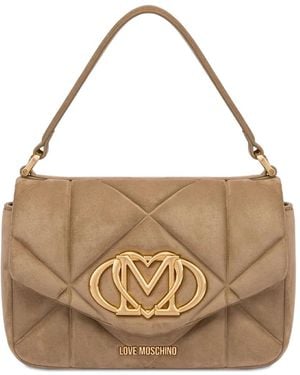 Love Moschino Quilted Tote Bag - Brown