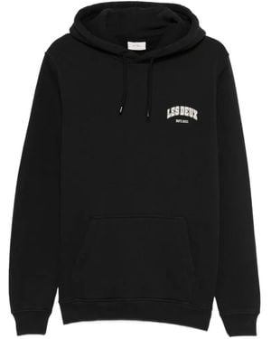Les Deux Brady Hoodie Met Logo - Zwart