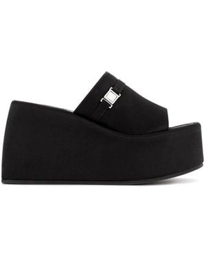 NODALETO Mules Bulla Yelena con plataforma - Negro