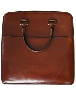 Lardini Sac Pour Ordinateur Portable En Cuir - Marron