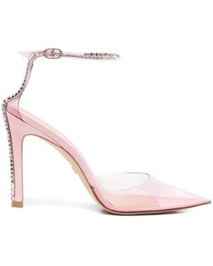 Stuart Weitzman Crystal-Embellished Pointed Court Shoes - Pink