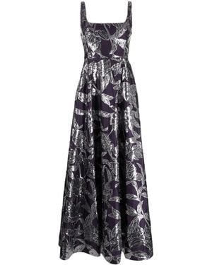 Marchesa Lotus スパンコール イブニングドレス - ブルー
