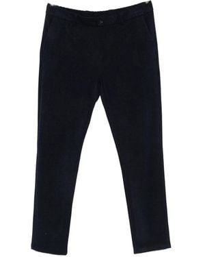 Alberto Gozzi Elasticated Straight-Leg Trousers - Black