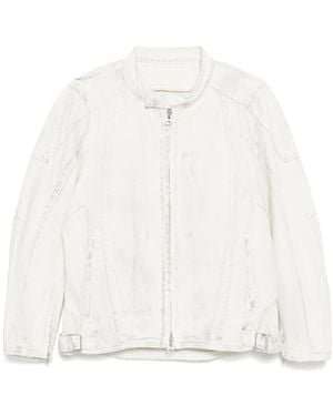 CROQUIS Paneled Denim Jacket - White
