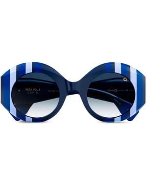 Etnia Barcelona Ibiza 12 Striped Sunglasses - Blue