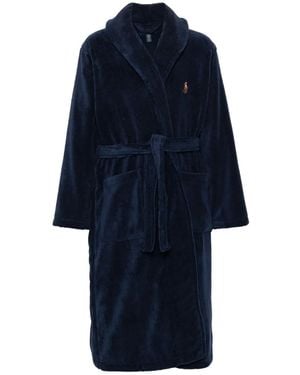 Polo Ralph Lauren Polo Pony-Embroidered Robe - Blue