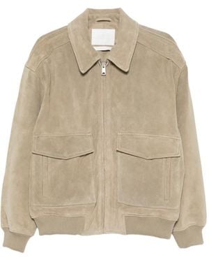 Citizens of Humanity Vivienne Collared Patch-Pocket Jacket - Natural