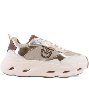 Pinko Trainers With Logo Application - Natural