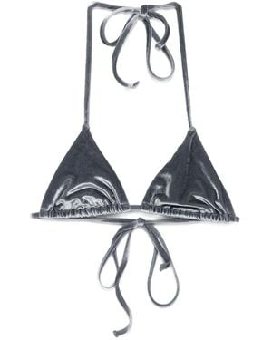Paloma Wool Triangel-Bikinioberteil Aus Samt - Blau