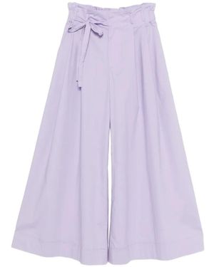 Vivetta Tie-Waist Pallazo Pants - Purple