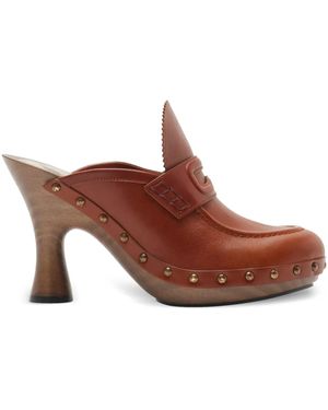 Burberry Potter Mules 111Mm - Braun