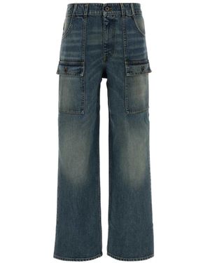 Miu Miu Pocket Cargo Jeans - Blue