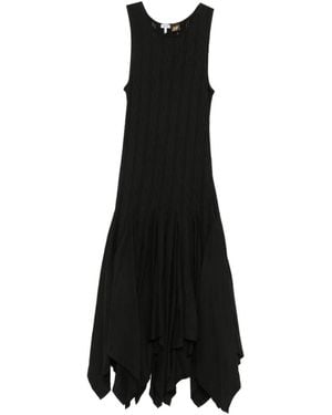 Loewe Cotton Long Dress - Black