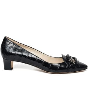 Tod's Embellished Leather Heels - Black