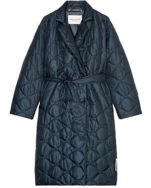 Marc O' Polo Quilted Belted Coat - Blue