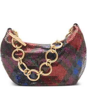 Burberry Geruite Mini-Tas Met Maliën - Rood