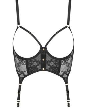 Maison Close Jeux Magnétiques Open Suspender Bustier - Black